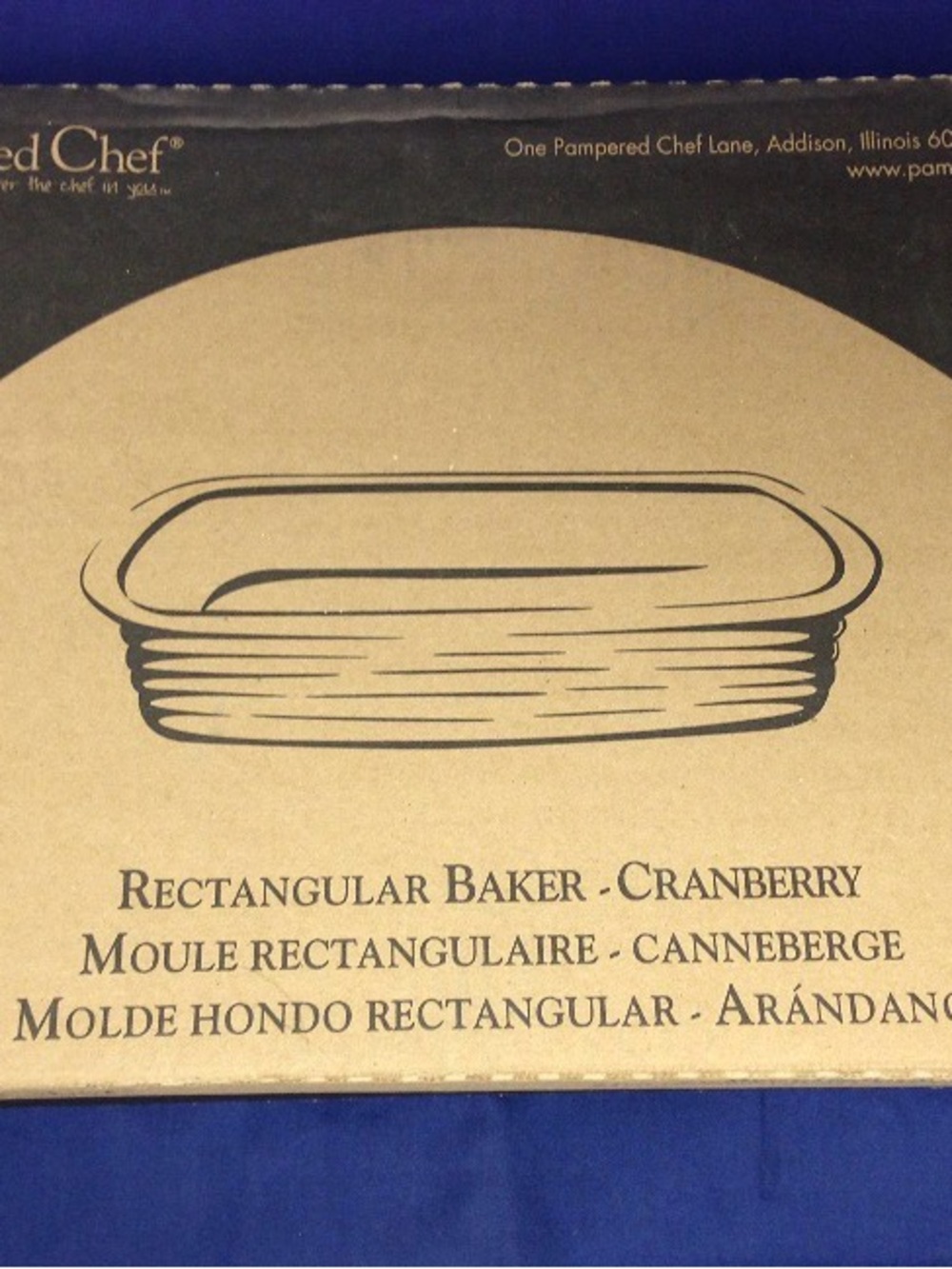 Pampered Chef Cranberry Rectangular Baker, BNIB Never Removed - Picture 6 of 7